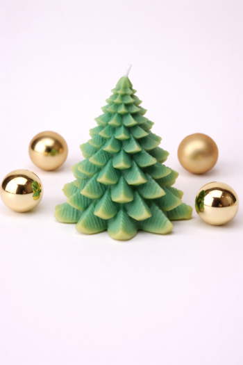 Handgemachte Tannenbaum Kerze – Weihnachtliche Deko | Hochwertige Duft- & Deko-Kerze im Baumdesign