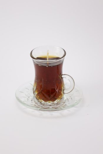 Handgemachte Tee-Glas Kerze – Orientalisches Cay Design | Unikat & moderne Deko