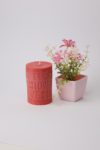 LOVE Kerze – Handgemachte rote Kerze mit Herz- & Love-Prägung | Romantische Deko & Geschenkidee